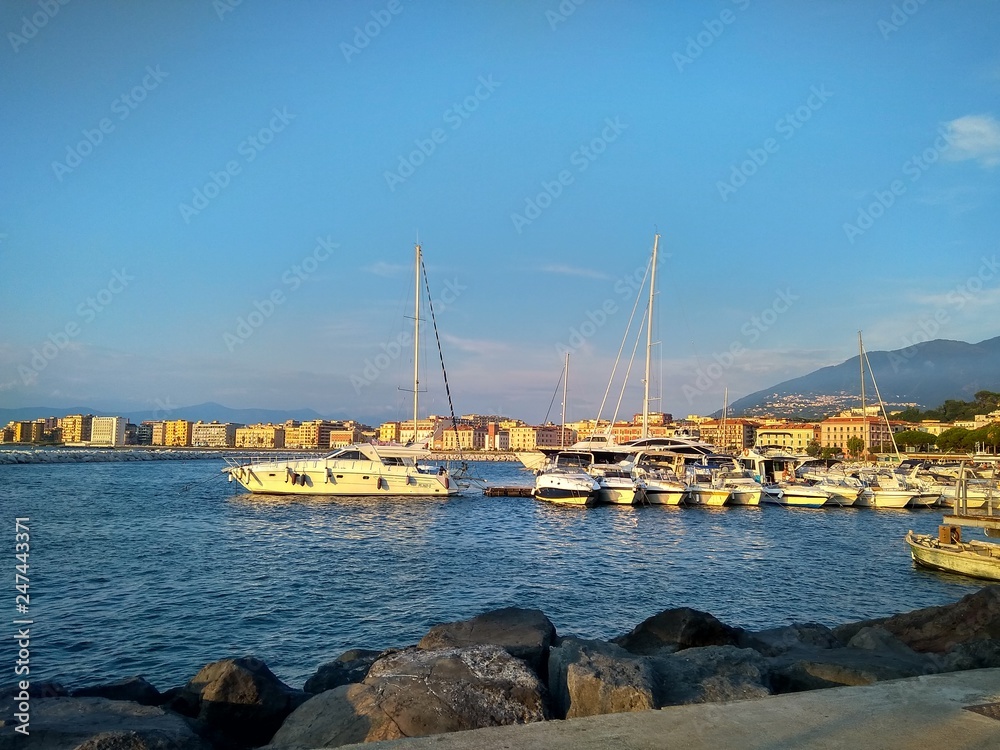 evening and sunset on the Mediterranean Sea