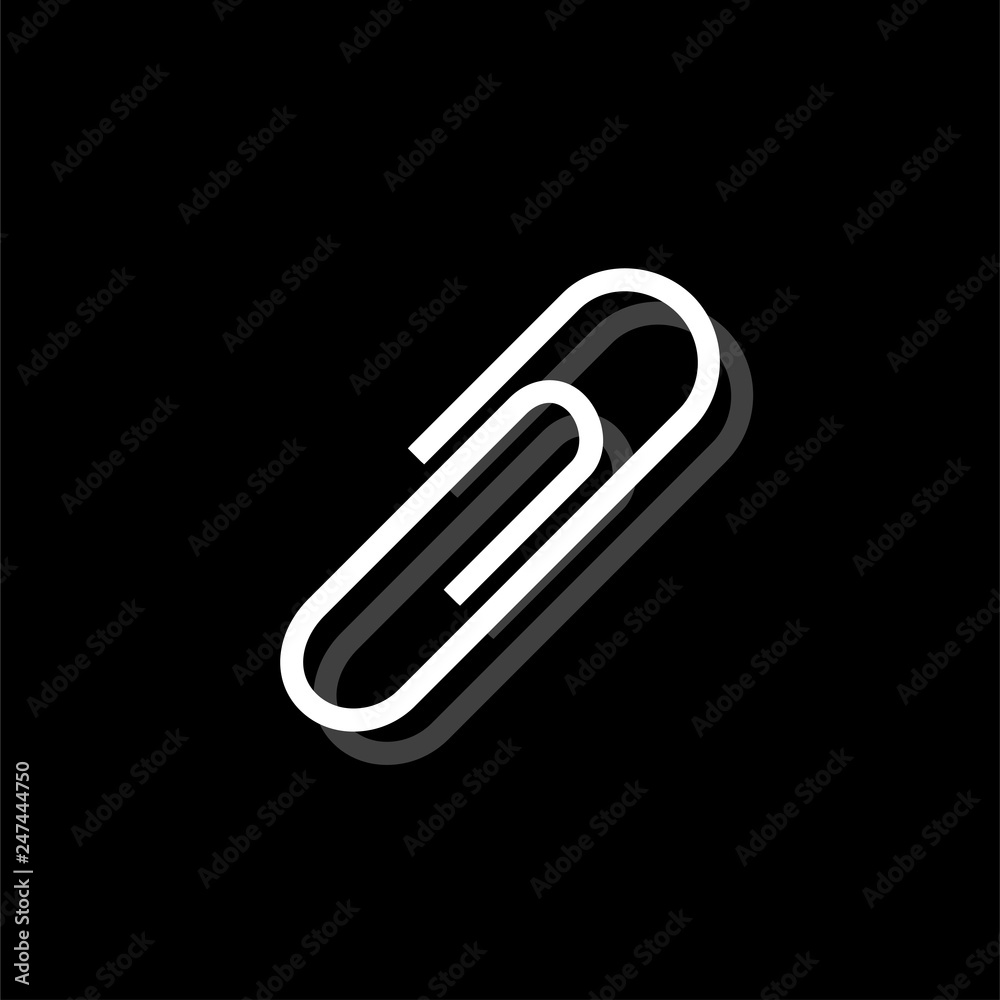 Obraz premium Paper clip icon flat