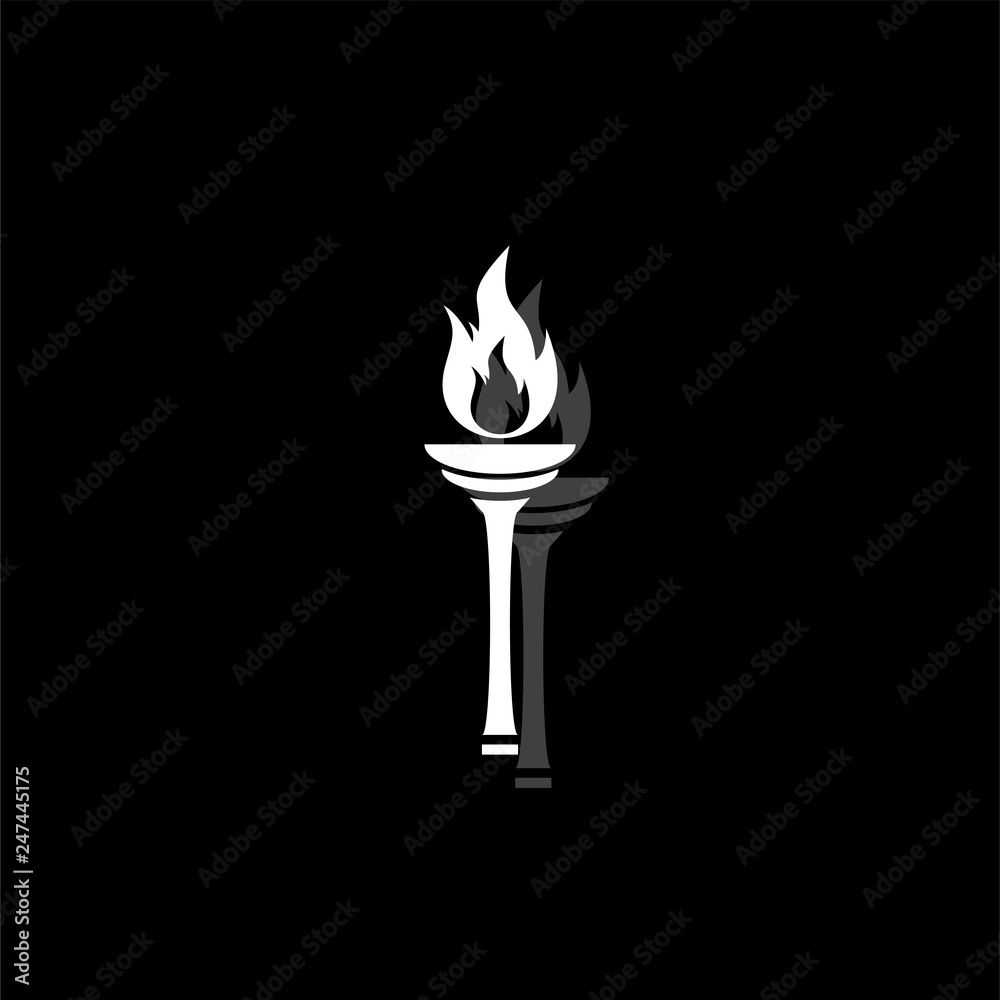 Torch icon flat Torch icon flat