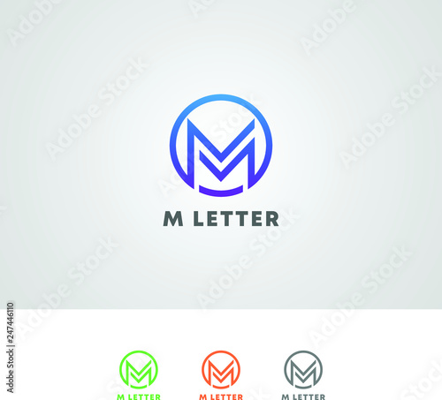 Professional M Letter Logo All Kinds Business