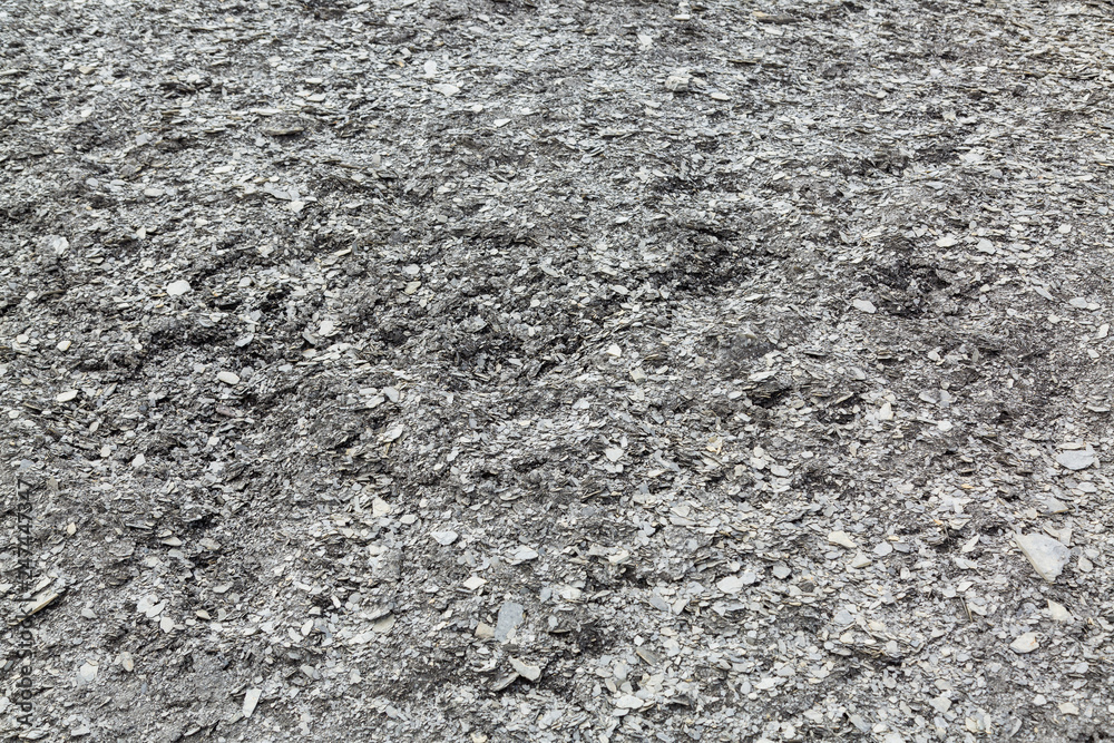 Post-glacial crushed bits of stones in form of flakes Post-glacial crushed bits of stones in form of flakes