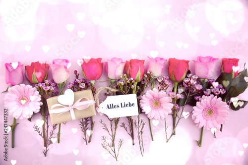 Glückwunschkarte - Rosen Bl...