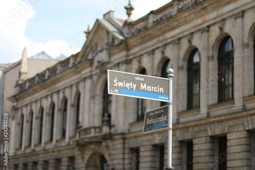 Metal board - street name sign. Poznań, Posen, Poznań, Poland, Polen