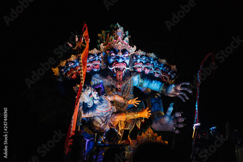 Celebration of the new year in Bali. Parade OGO-OGO. great spirit OGO-OGO