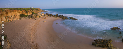 Tableau sur toile Beach of Conil in Spain