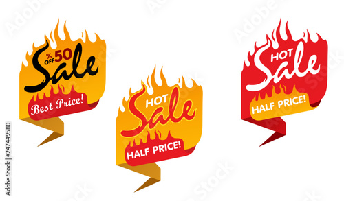 set of hot sale labels