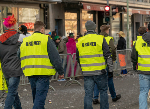 service order on a city street. Karneval, Fastnacht or Fasching in Germany.