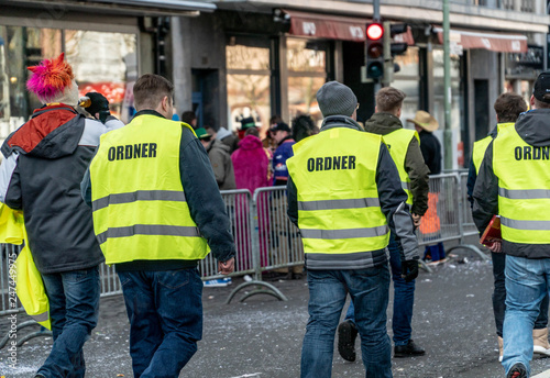 service order on a city street. Karneval, Fastnacht or Fasching in Germany.