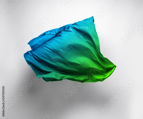 abstract teal fabric in motion