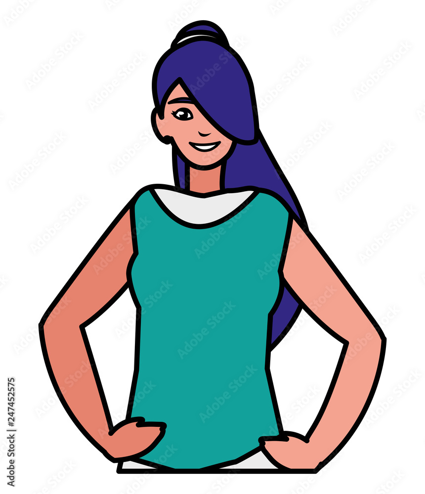 beautiful and young woman character beautiful and young woman character