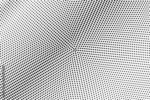 Black and white dotted halftone with diagonal gradient. Frequent vector texture. Vintage effect graphic decor