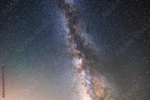 Beautiful starry sky. Milky way galaxy. © Inga Av