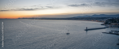 coucher de soleil sur Nice