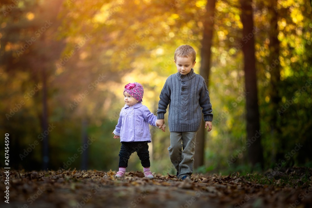 Pretty caucasian kid in autumnal landscape. Happy child in nature. Pretty caucasian kid in autumnal landscape. Happy child in nature.
