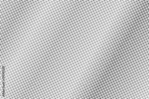 Micro dotted halftone with faded gradient. Black white vector texture. Vintage effect graphic decor
