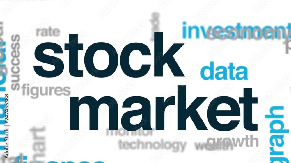 Stock market animated word cloud. Kinetic typography. Stock market animated word cloud. Kinetic typography.