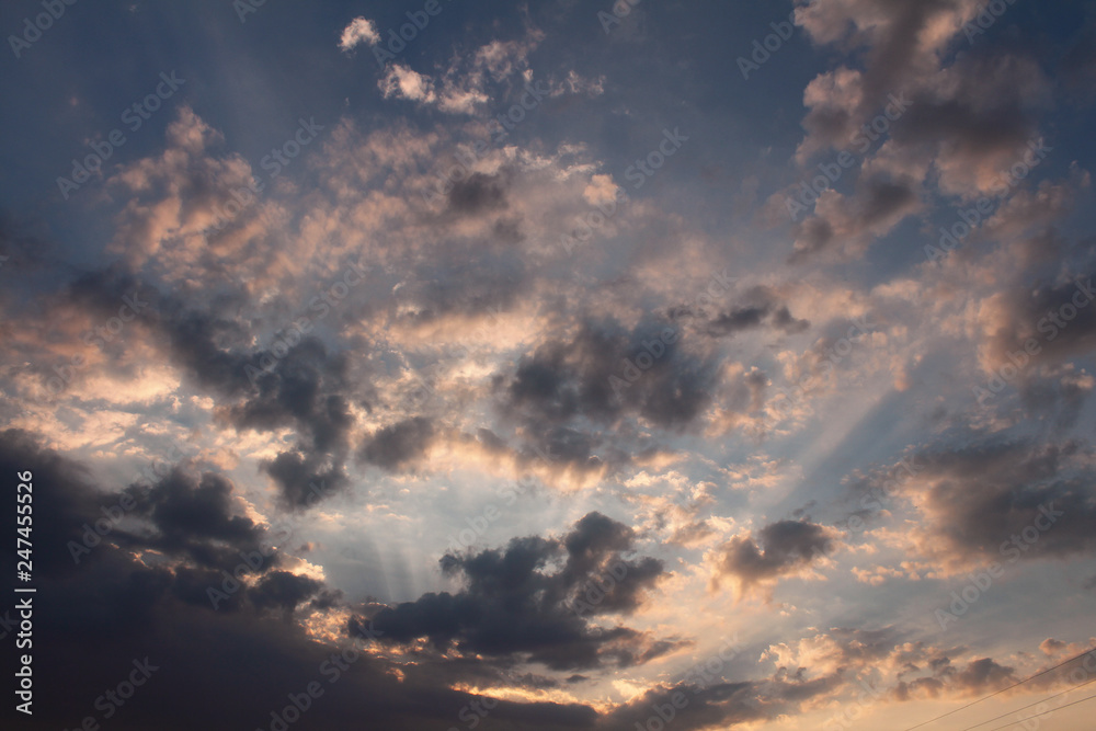 Obraz premium dramatic sky with clouds