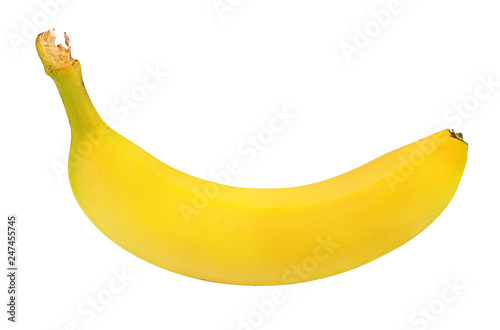 Fresh bananas isolated on white background with clipping path