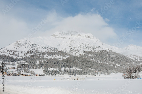 Silvaplana, Champfèr, Champfèrsee, Langlauf, Langlaufloipe, Alpen, Oberengadin, Graubünden, Winter, Wintersport, Schweiz