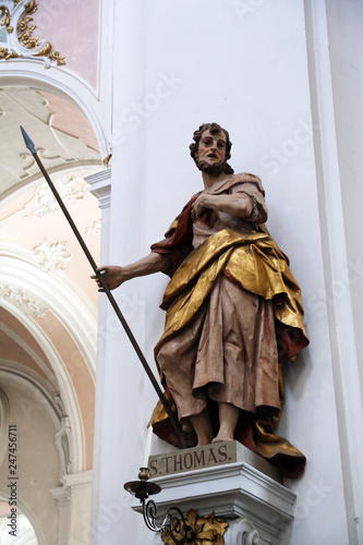 Saint Thomas the Apostle, Basilica of St. Vitus in Ellwangen, Germany  photo