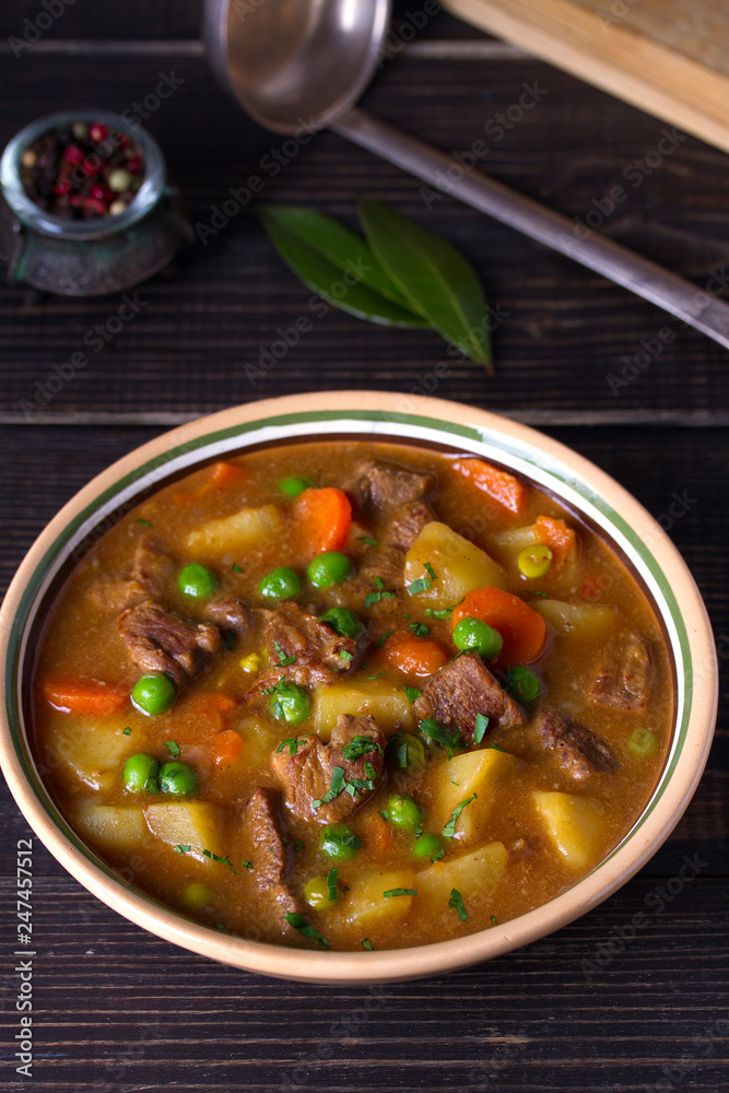Traditional Irish lamb stew with vegetables Traditional Irish lamb stew with vegetables