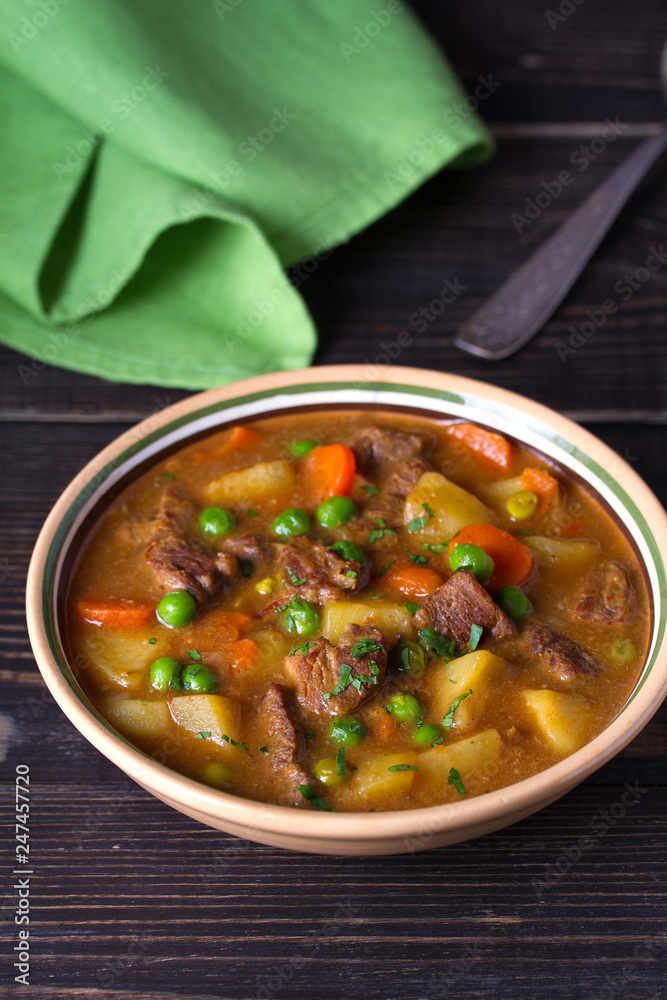 Traditional Irish lamb stew with vegetables Traditional Irish lamb stew with vegetables
