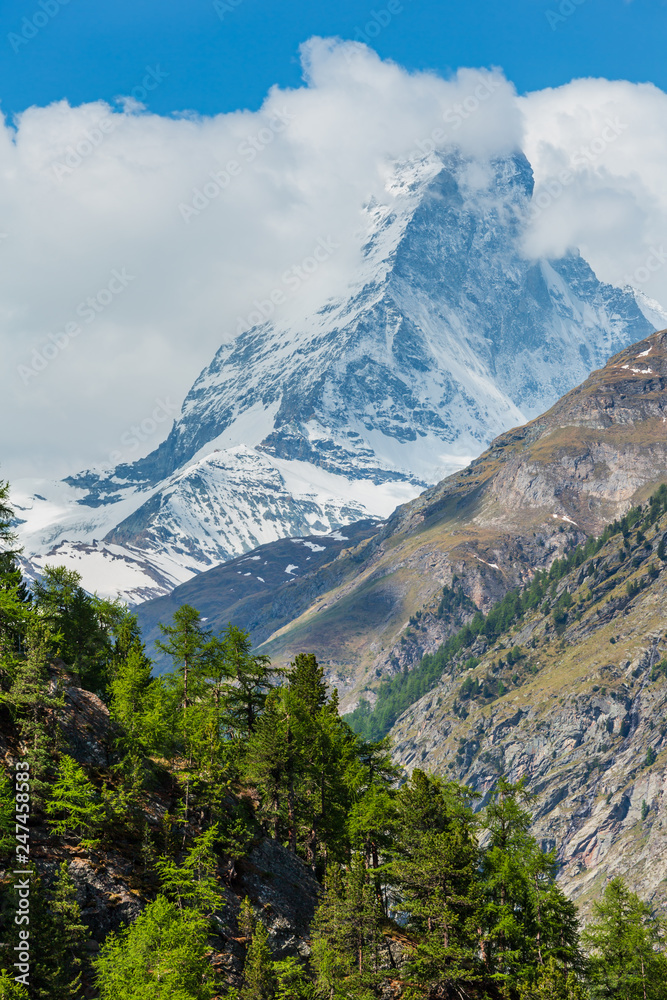 Summer Matterhorn Alps mountain, Swiss
