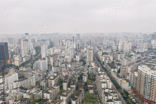 Asian city aerial