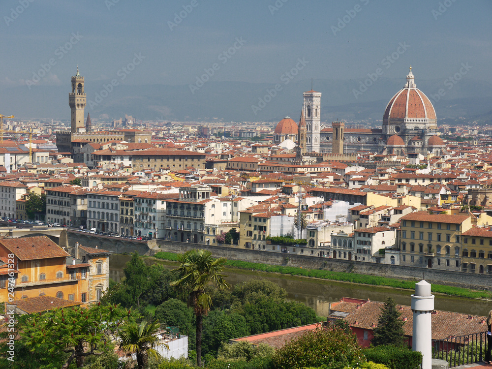 Florence skyline and the Arno river