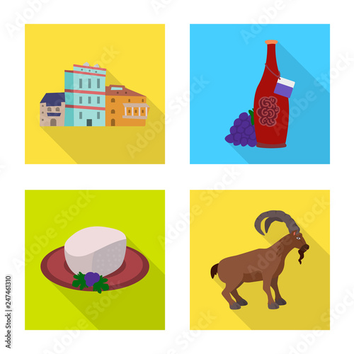 Vector illustration of culture and sightseeing symbol. Collection of culture and originality stock symbol for web.