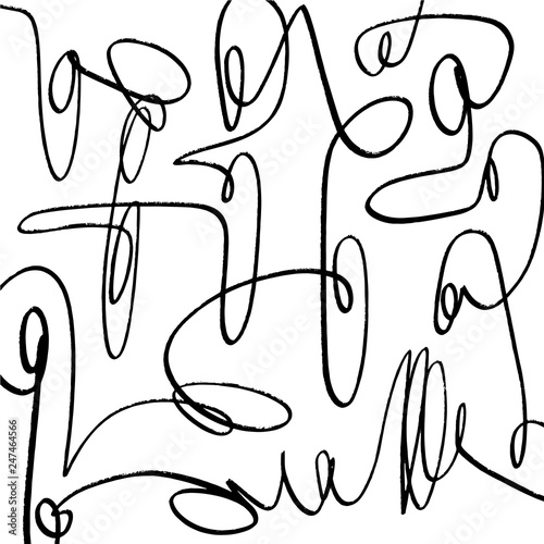 Hand drawn scribble sketch lines object isolated on white background. stylized temting contemporary art