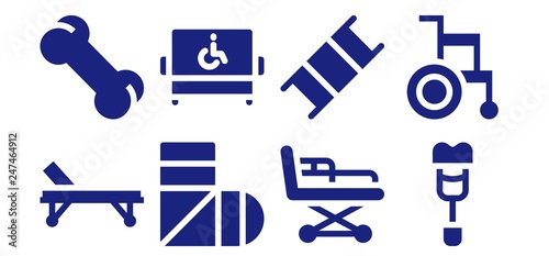 injury icon set