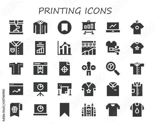 printing icon set