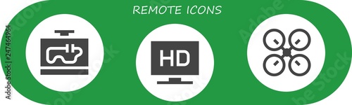 remote icon set