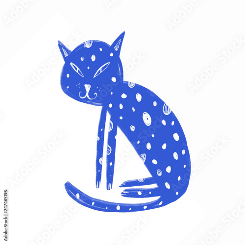 Hand drawn stylized temting contemporary art