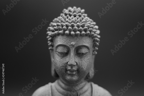 Wallpaper Mural Buddha statue on black dark background Torontodigital.ca