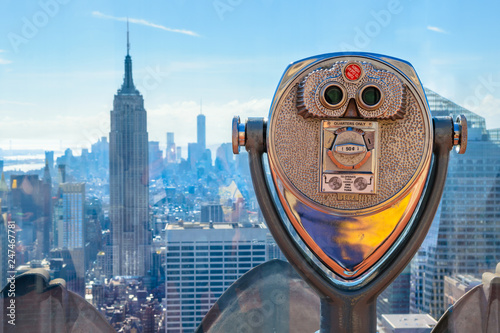 Fotografie, Obraz Beautiful skyline of Midtown Manhattan from Top of the Rock  - New York, USA