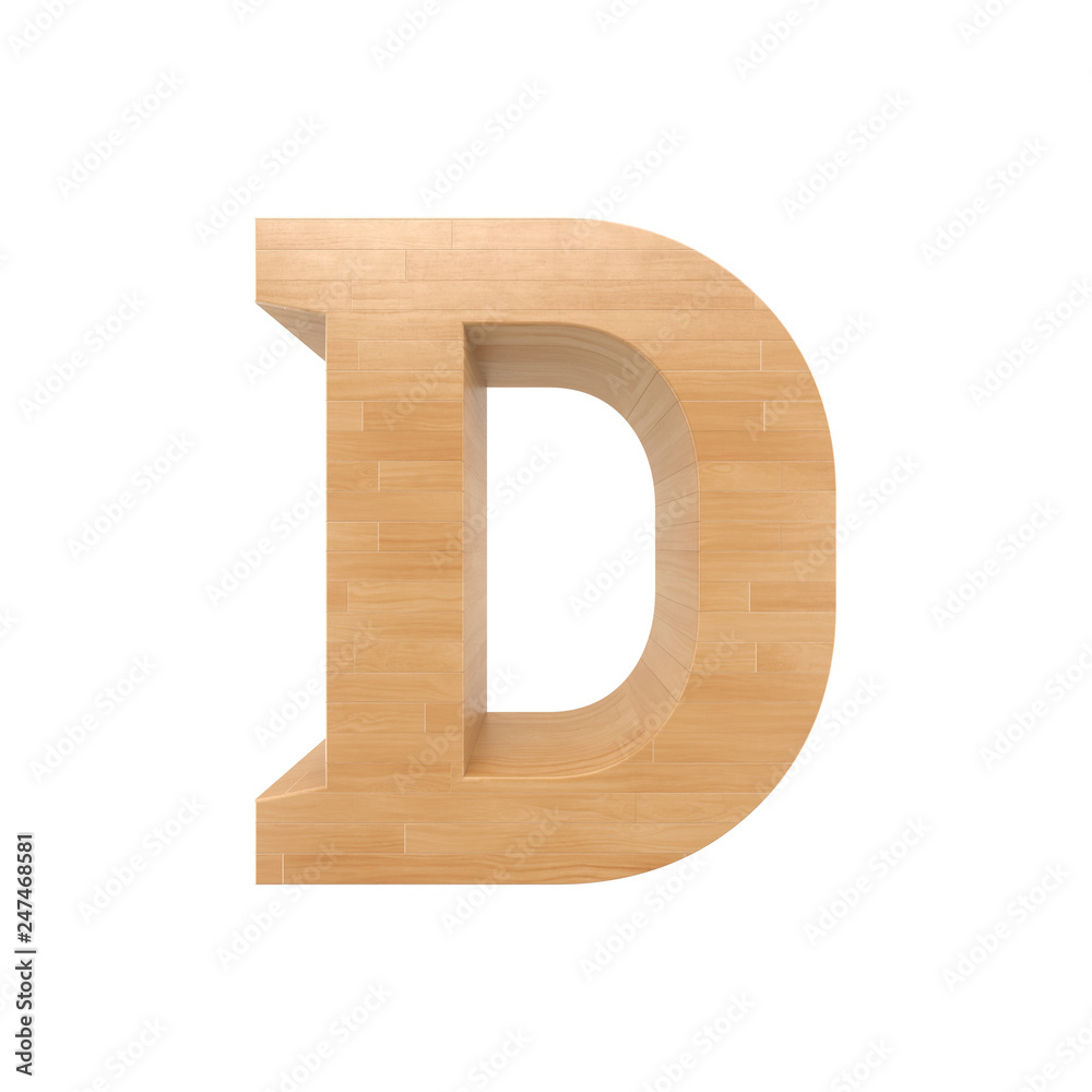 D letter isolated on white background D letter isolated on white background