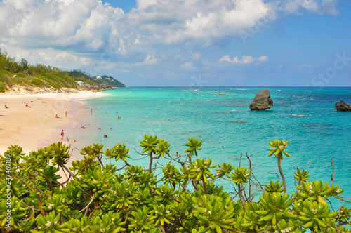 Beautiful tropical beach on Bermuda Island  travel photo