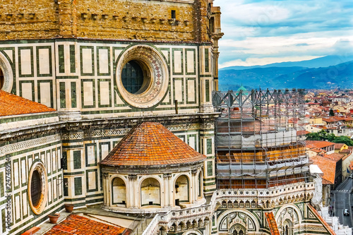 Domes Constructrion Duomo Cathedral Florence Italy photo