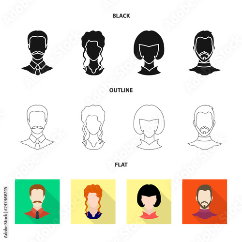 Vector design of professional and photo logo. Collection of professional and profile stock symbol for web.
