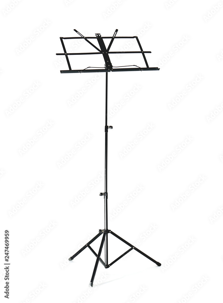 Empty music note stand on white background Empty music note stand on white background