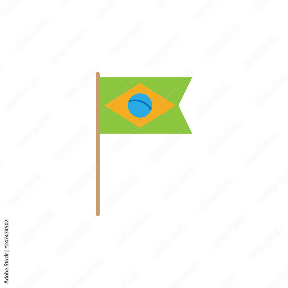 Brazilian carnival, brazil flag color icon. Element of Brazilian carnival icon for mobile concept and web apps. Detailed Brazilian carnival, brazil flag icon can be used for web