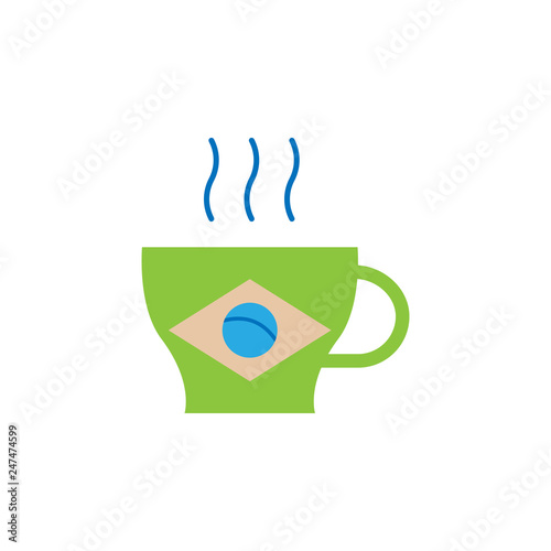 Brazilian carnival, coffee color icon. Element of Brazilian carnival icon for mobile concept and web apps. Detailed Brazilian carnival, coffee icon can be used for web