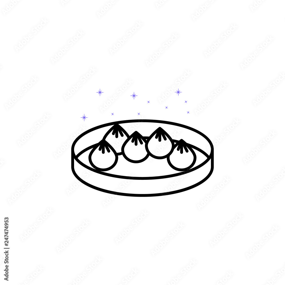 Bun, China food, China culture icon. Element of China culture icon. Thin line icon for website design and development, app development. Premium icon