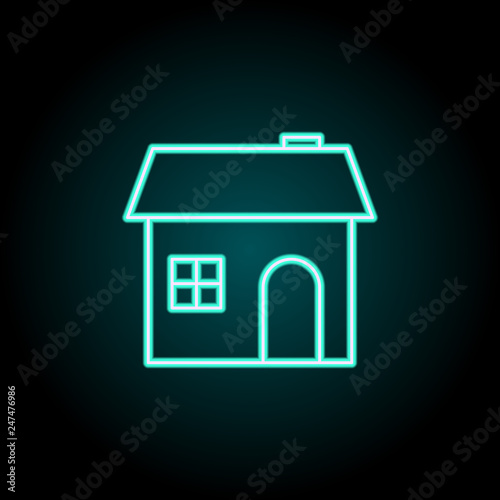 house icon. Elements of Bulding Landmarks in neon style icons. Simple icon for websites, web design, mobile app, info graphics