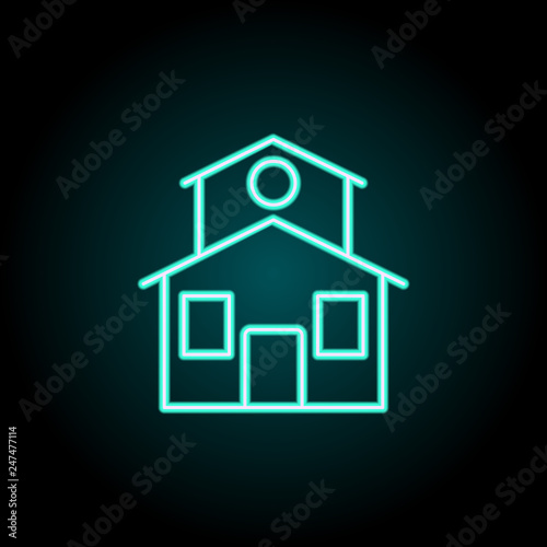house icon. Elements of Bulding Landmarks in neon style icons. Simple icon for websites, web design, mobile app, info graphics