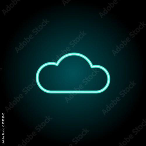 Cloud sign icon. Elements of Image in neon style icons. Simple icon for websites, web design, mobile app, info graphics