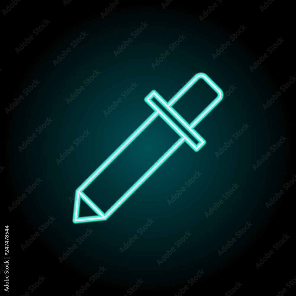 Pipette sign icon. Elements of Image in neon style icons. Simple icon for websites, web design, mobile app, info graphics Pipette sign icon. Elements of Image in neon style icons. Simple icon for websites, web design, mobile app, info graphics