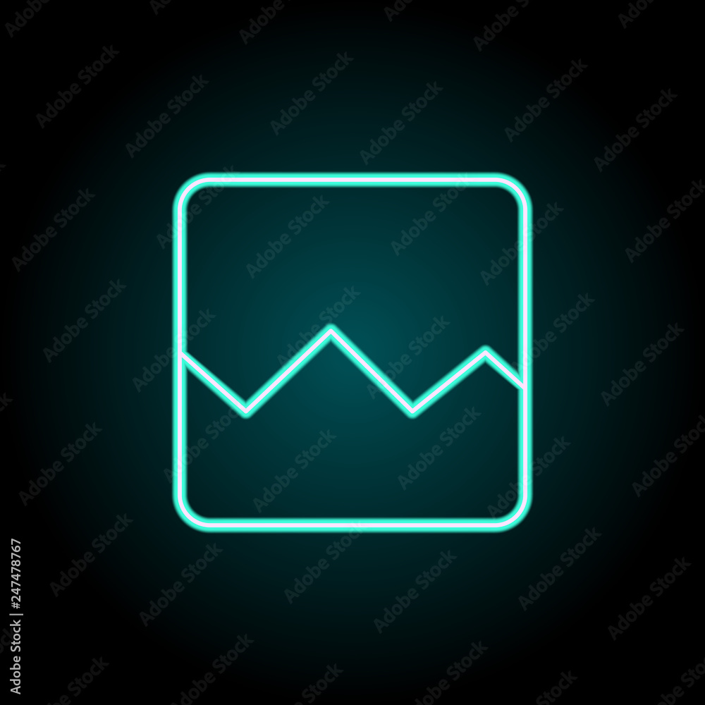 Broken image sign icon. Elements of Image in neon style icons. Simple icon for websites, web design, mobile app, info graphics Broken image sign icon. Elements of Image in neon style icons. Simple icon for websites, web design, mobile app, info graphics